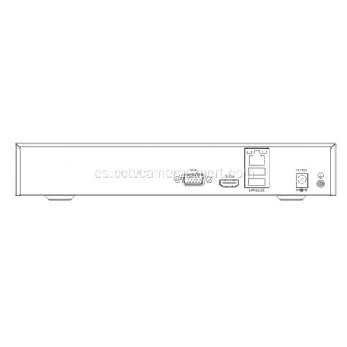 H.265 1 HDD 5 canales NVR de reconocimiento facial TC-R3105